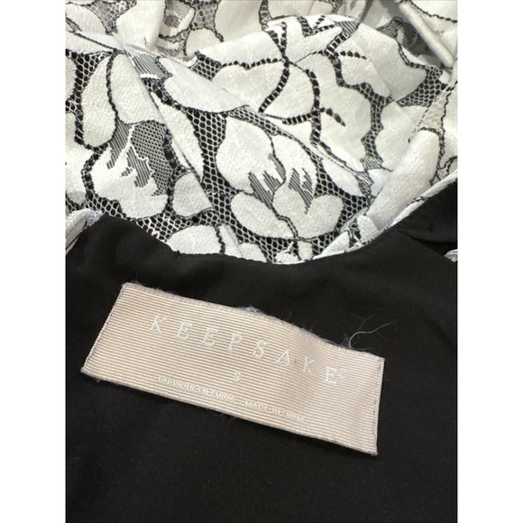 Keepsake Women's Encore Ruffle Lace Long Sleeve Mini Dress Size Small Cocktail S - Picture 6 of 8